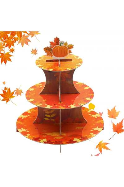 Crafterlife 3-етажна поставка за торта, многоцветна, картонена, 34,5 x 30 см