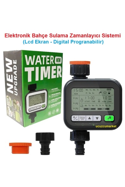 Kalite Elektronik Bahçe Sulama Zamanlayıcı Sistemi (Lcd Ekran-Digital Progran...