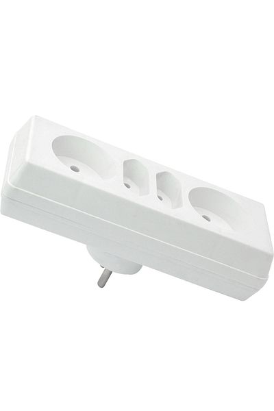 Blow 4-Outlet Plug Without Grounding, Blow, White Color