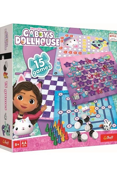 Trefl GABBYS DOLLHOUSE SET 15 CLASSIC GAMES