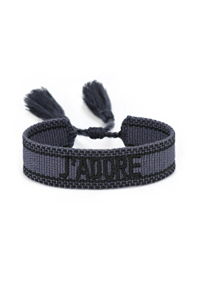 Choice 13J Fashionable JADORE French Charm Bracelet with Bohemian-Inspired Embroidery & Wrist Knitted Embe
