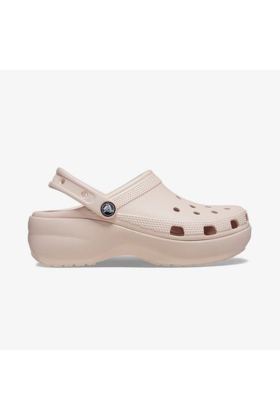 Crocs 206750 -6ur Classic Platform Clog W - Women's Cream Slippers
