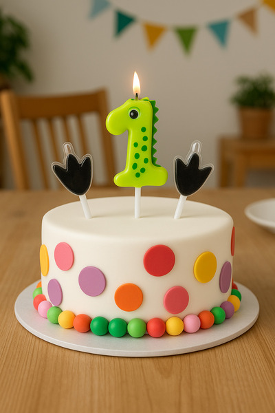 Partifabrik Dinozor Temalı 3 lü Mum Seti