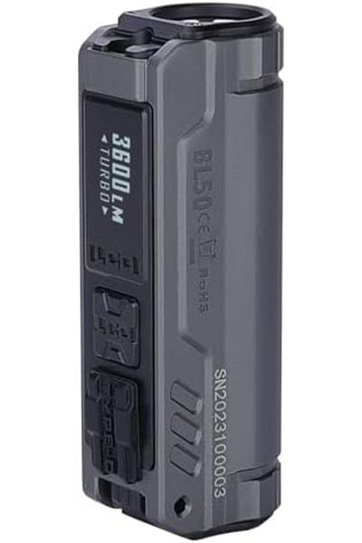imalent BL50 Rechargeable EDC Flashlight 3600 Lumens, UV Light and White LED, High Lumens Portable F