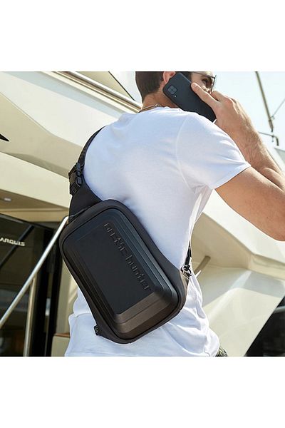 Arctic Hunter Arctic Hunter crossbody backpack, with adjustable strap, waterproof, black, model AHXB126