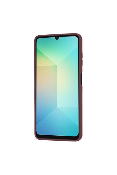 SKYDDAR INNOVATION Case for Samsung Galaxy A06, Velvety Silicone, SoftElegance, Bordeaux, set with sticker