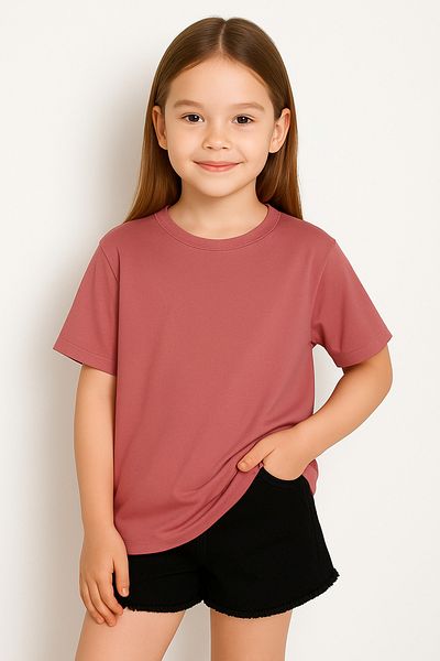 zürafa beneği Children's T-Shirt Unisex Oversize Comfortable Fit Stylish Design Dry Rose