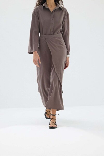 Tailors Room Μοντέλο Pareo Φόρεμα - Ash coffee