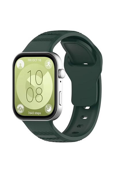 REDz Accessories Dot Texture Strap, Sport, Huawei Watch Fit 3, Adjustable, Soft Silicone, Green