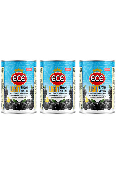 Ece LIGHT SİYAH ZEYTİN 1/1 TNK 3 ADET (1,2KG)