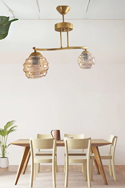 Ömür Avize esen eskitme gold kasa avize