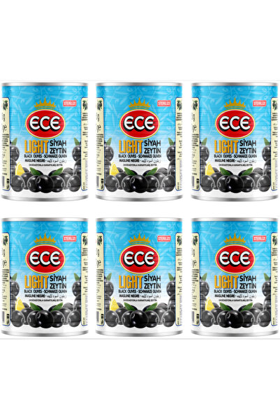 Ece LIGHT SİYAH ZEYTİN 1/1 TNK 6 ADET (2,4KG)