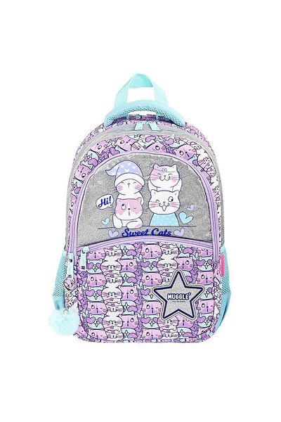 MUGGLE Mu-9063 Geantă de școală primară pentru fete cu model de pisică drăguță