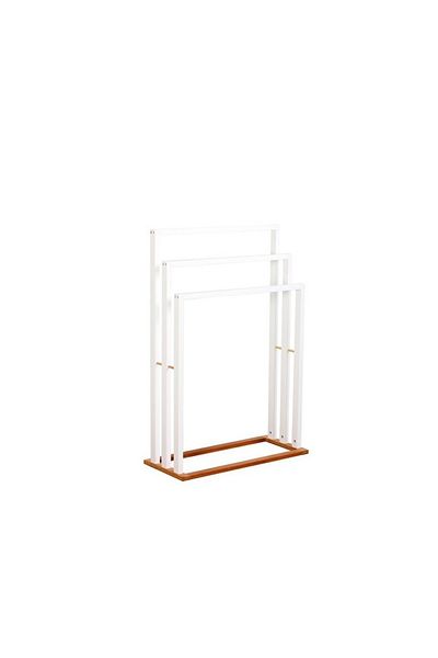 5 five simply smart Lea White towel rack, bamboo, 55x24x82 cm