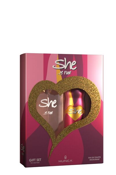 Genel Markalar She Is Fun Parfüm Seti 50 Ml Edt + 150 Ml Deodorant