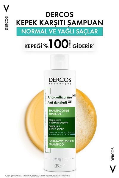 Seddar Collection Dercos Anti-Dandruff Shampoo Anti-Dandruff for Normal and Oily Hair 200 m
