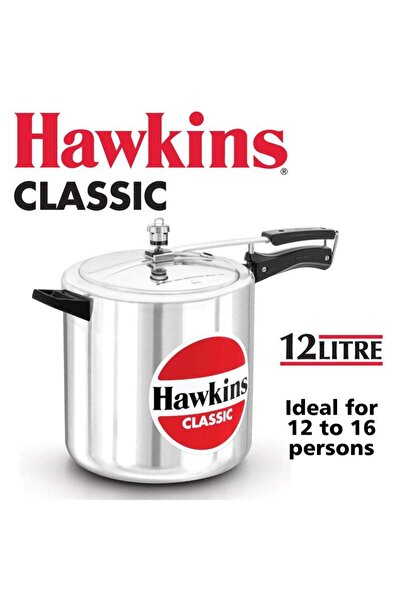 Hawkins طنجرة ضغط كلاسيكية من الألومنيوم، 12 لتر، CL12، فضي
