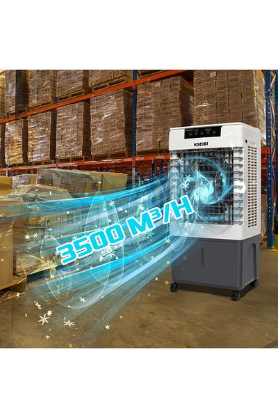 kseibi 45L Air Cooler – 450W High-Performance Cooling Beast 3-Speed Fan with Remote for Wide-Area