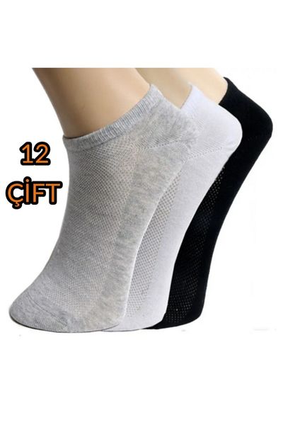 SOYTEMİZ Unisex 12 Pairs Cotton Pant Socks Sneakers Classic