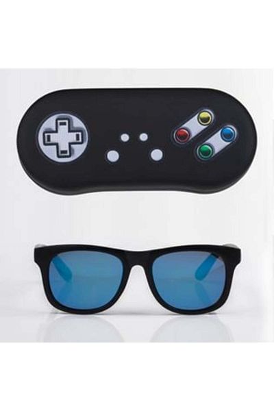 OEM Set ochelari de soare cu ramă neagră și carcasă neagră cu model joystick pentru copii