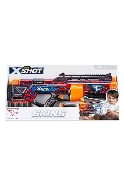 X-Shot Blaster Skins Last Stand, Faze, 16 projectiles, 27m range, Red