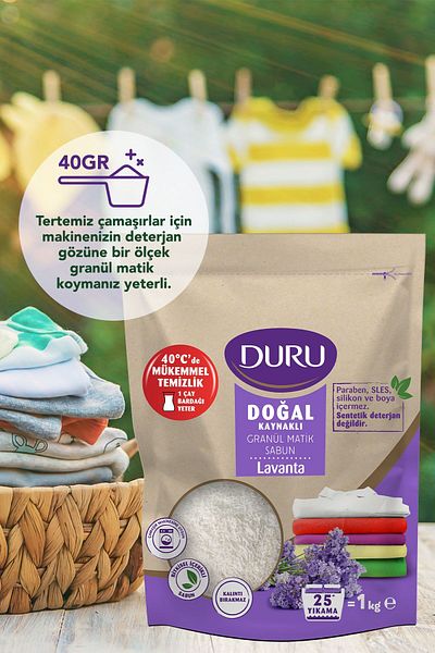 Seddar Collection Duru Granulated Soap Lavender 1000 Gr 3 Pieces
