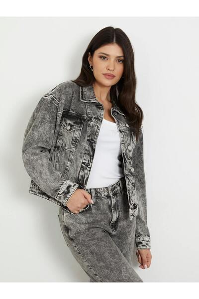 Guess Normal Gray Women's Jacket W4Rn62D56B3-Gst0