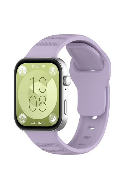 REDz Accessories Dot Texture Strap, Sport, Huawei Watch Fit 3, Adjustable, Soft Silicone, Purple