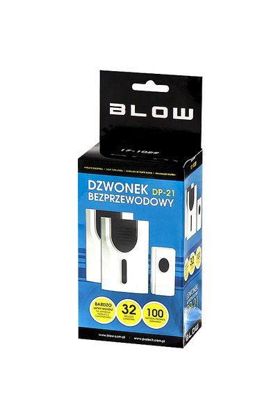 Blow Sonerie Wireless DP-21 PROLECH 17-102, cu doua receptoare, Alba
