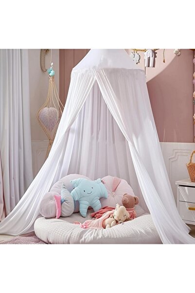 Sesamis Baldachin pentru camera copiilor, alb, 450 x56x230 cm, SESAMIS