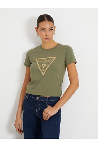 Guess Γυναικείο T-shirt Πράσινο W4RI69J1314