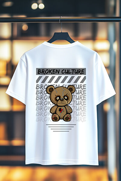 BookOrBook Μπλουζάκι Broken Culture 100% βαμβάκι Premium Quality Back με τύπωμα