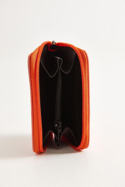 Raneel Kazançlı Alışveriş Printed Zippered Mini Wallet Orange
