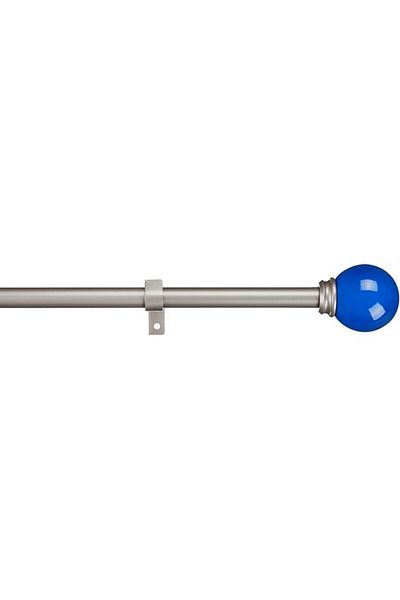 Amazon Galerie fier, lungime reglabila 218 - 305 cm, diam 1,6 cm, butoane din polirasina - albastru,