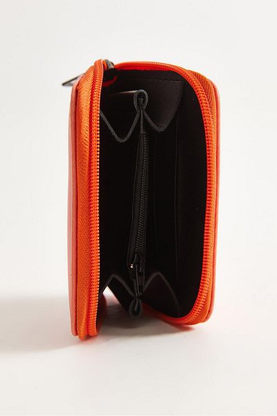 Raneel Kazançlı Alışveriş Printed Zippered Mini Wallet Orange