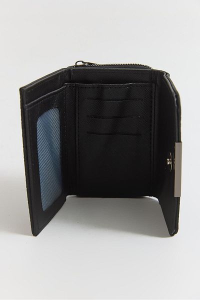 Raneel Kazançlı Alışveriş Multi-Eye Mini Wallet with Embossed Cover Black