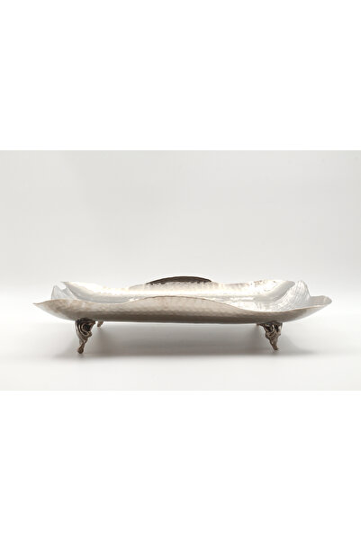 ANTEPSEPETİ Copper Silver Coated Tray 32 cm