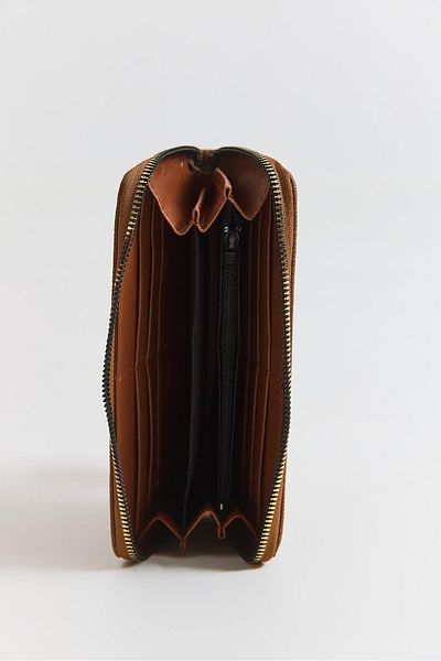Raneel Kazançlı Alışveriş Multi-Eye Zippered Large Wallet Brown