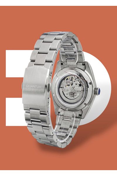 Quantum Original 2 Years Guarantee Automatic Mechanism Functions Active 5 Atm Steel Band Men Wrist Watch