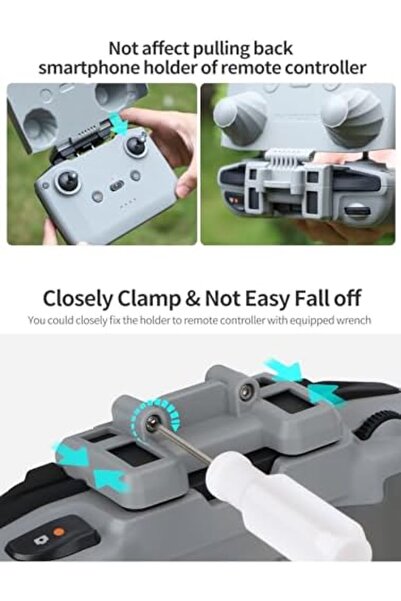 DJI ZJRXM Parasolar pentru DJI Mini 4 Pro/Ari 3 Drone Controller, 2 în 1 Parasolar RC Joystick-uri Prote