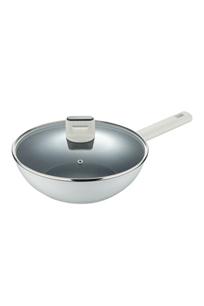 Bergner tigaie WOK cu capac cu strat antiaderent LINES 28 cm