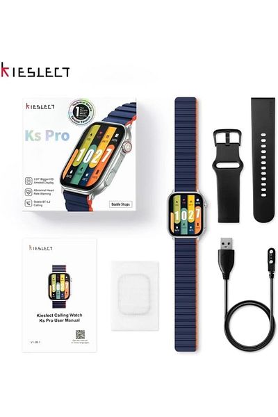 Kieslect Ks Pro Smartwatch 2.01'' AMOLED Display HD Bluetooth Call Abnormal Heart Rate Monitor AOD S
