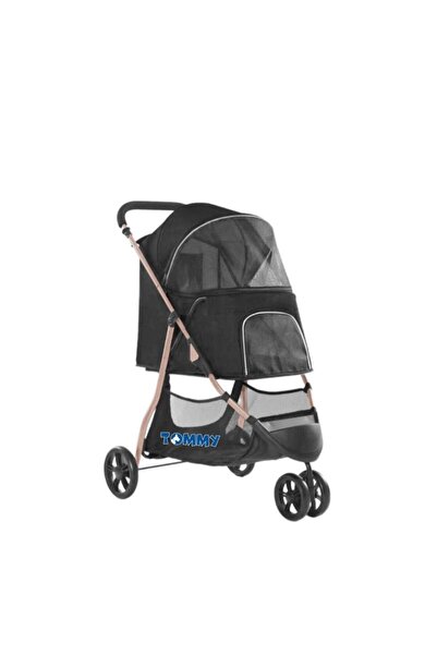 Tommy Evcil Hayvan Arabası Siyah 74.5x52.2x98 Cm Max 15 Kg