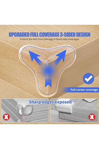 fulina Corner Protector, Extra Large Clear Table Corner Guards,for Sharp Furniture Edges Set of 8