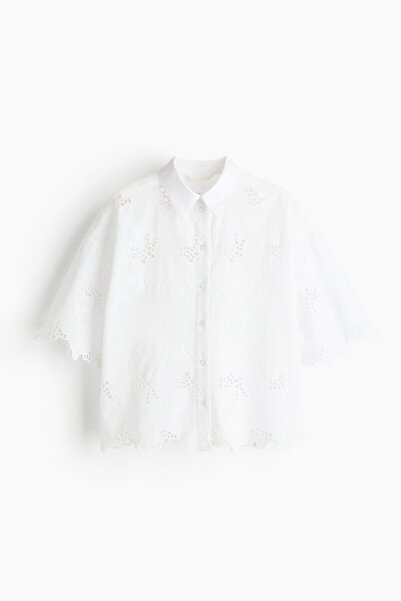 H&M Nakış İşlemeli Gömlek