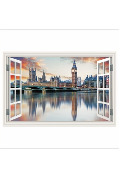 media Fototapet Fereastra Big Ben, Parlament, Londra, 200 x 135 cm