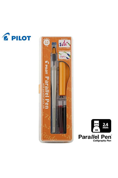 Pilot Parallel Pen 2.4mm Kaligrafi Kalemi Özel Seri Siyah Ve Kırmızı Mürekkebi hediyeli