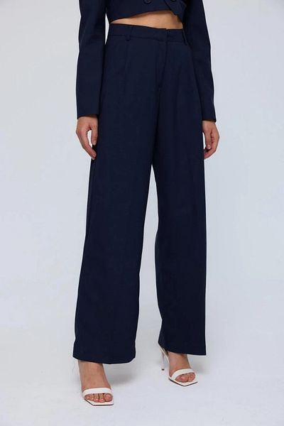 Tuba Butik Pleated Straight Cut Women's Trousers