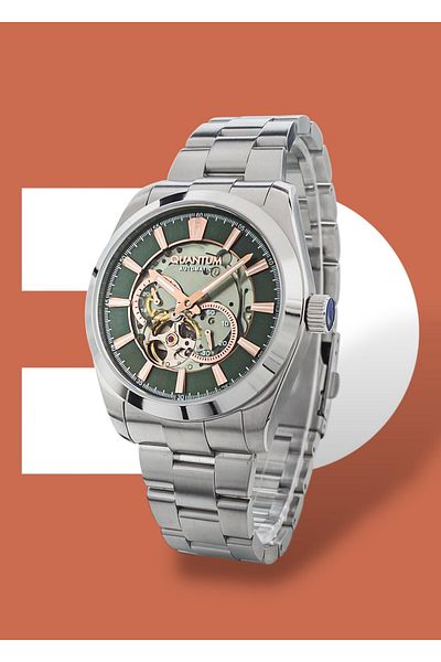 Quantum Original 2 Years Guarantee Automatic Mechanism Functions Active 5 Atm Steel Band Men Wrist Watch