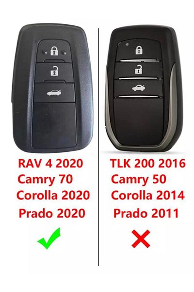 ŞENYILDIZ AKSESUAR Toyota C-Hr Corolla Rav4 Land Cruiser Carbon Key Case See 2 Pictures Logo Place Is Suitable on the Back